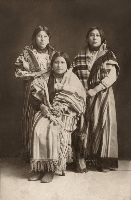 Mollie Burkhart, right, with her sisters Anna and Minnie. They were part of the Osage Native American tribe, who were killed one by one in a murder mystery.