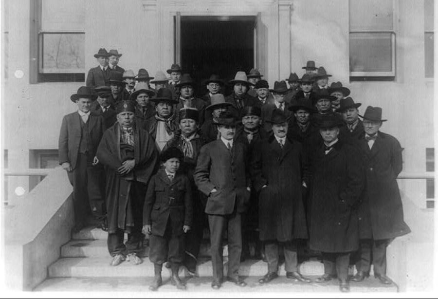 The Osage Council and tribal representatives in Washington D.C.