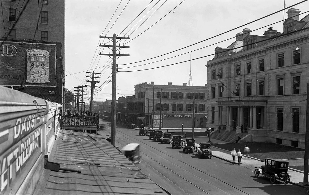 Palafox Street looking southwest toward Government Street, 1921