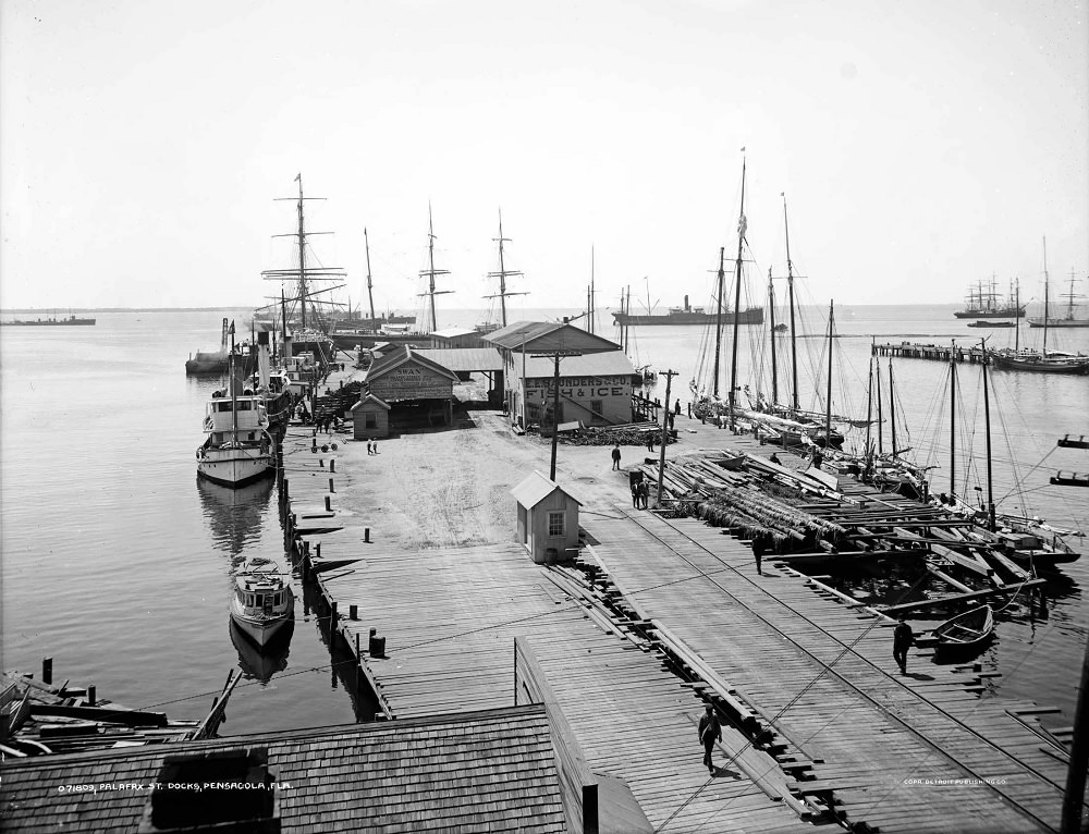 Palafox Street Wharf, Pansacola, circa 1910