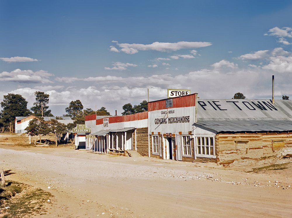 General Merchandise store, Main Street, Pie Town, New Mexico, October 1940