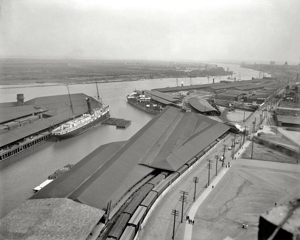The docks at Savannah, 1905
