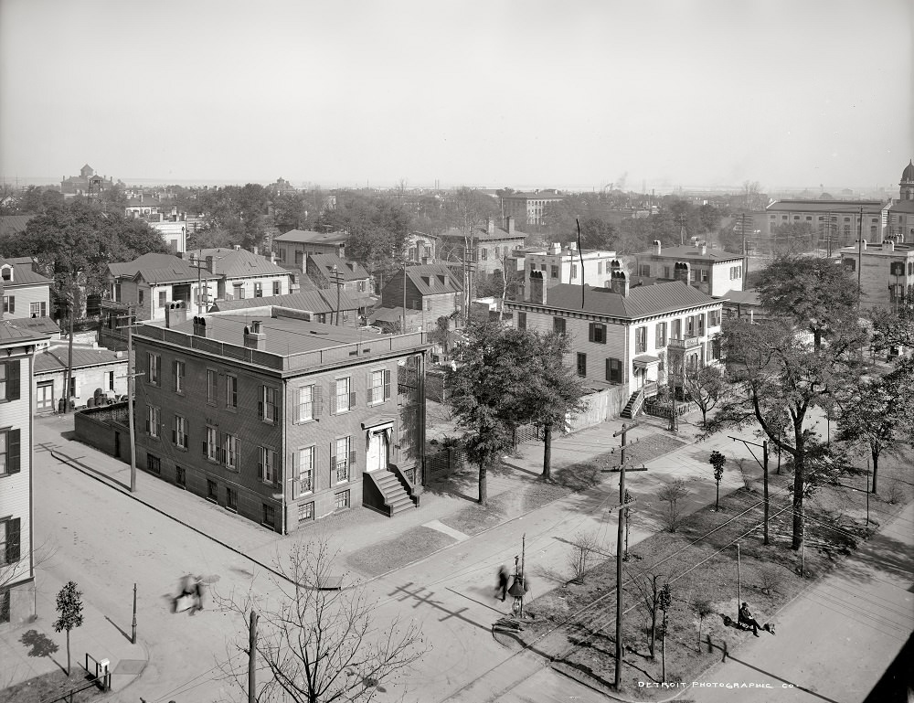 Detroit Publishing glass negative, Savannah, Georgia, circa 1905