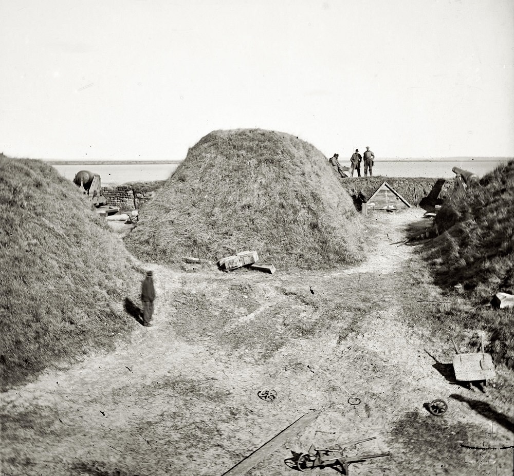 Interior of Fort McAllister, Savannah, 1865