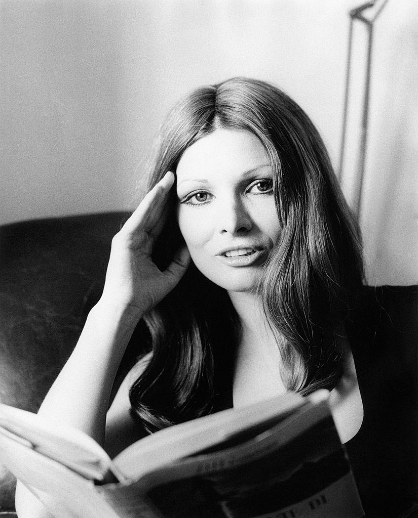 Scilla Gabel reading a book, May 1968