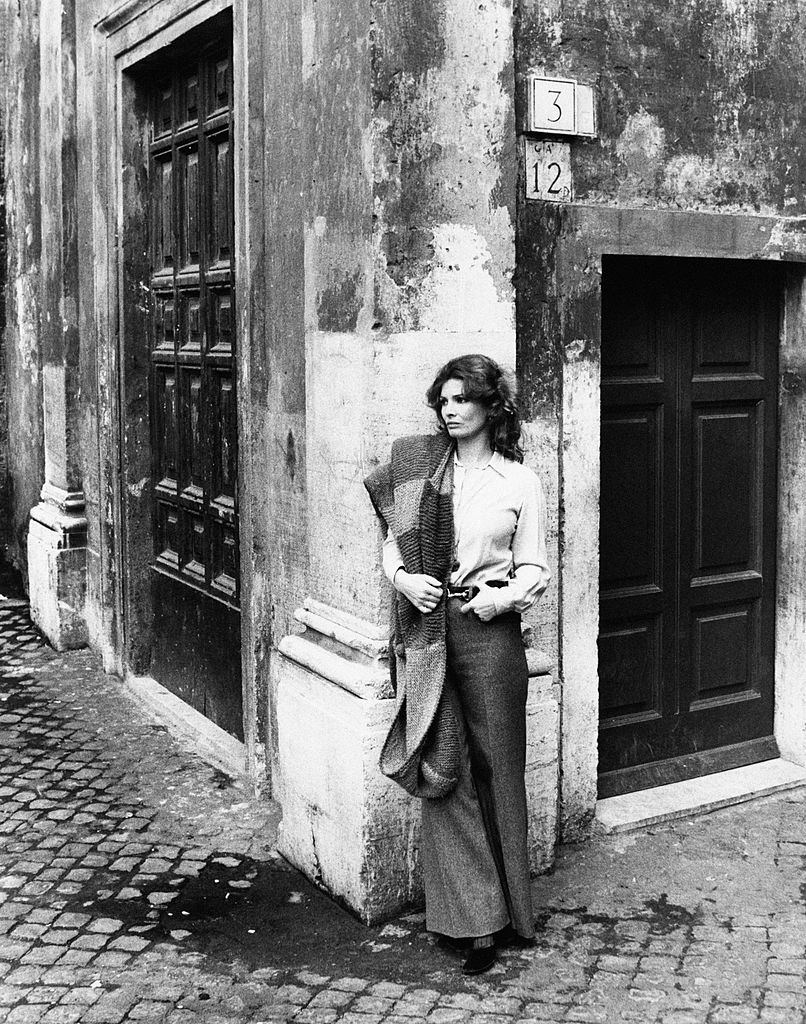 Scilla Gabel in the streets of Rome, 1970s