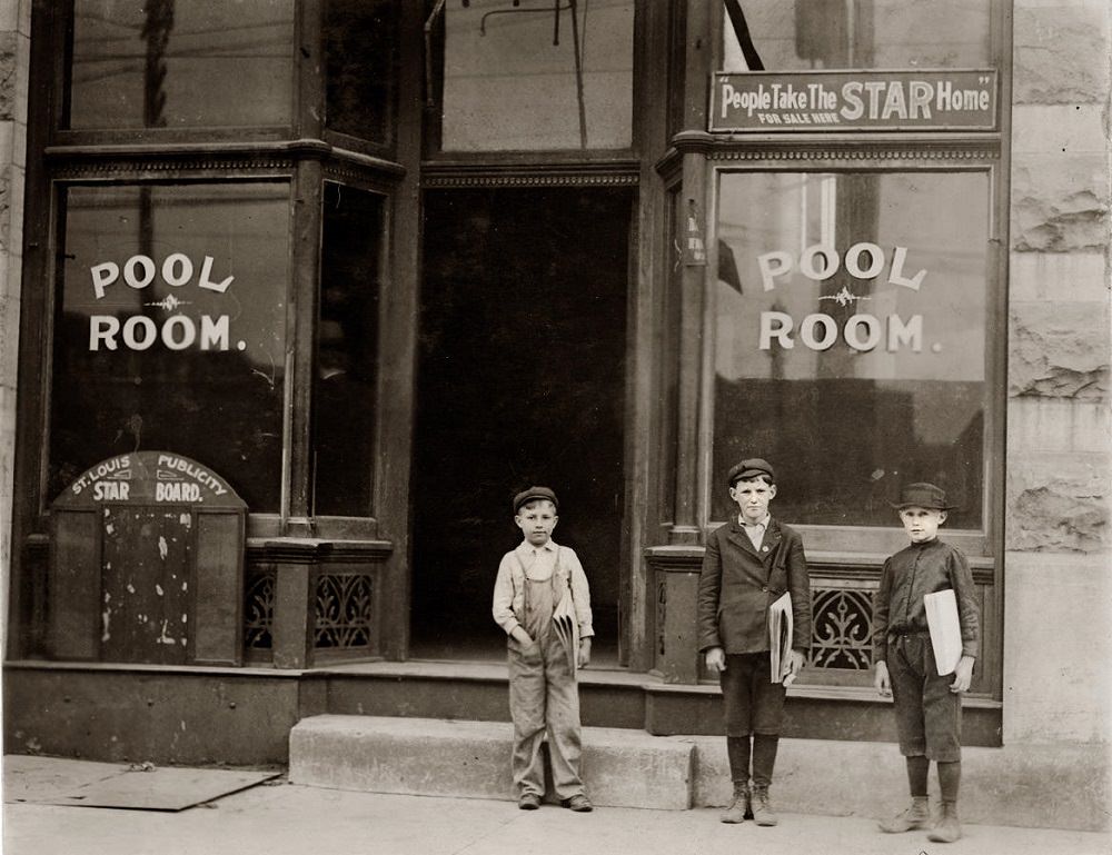 A Pool Room at Chouteau & Manchester, St. Louis, May 1910