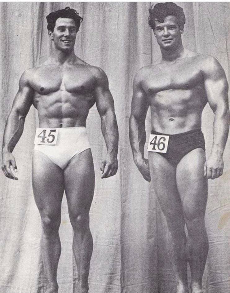 Steve Reeves with Reg Park, 1950