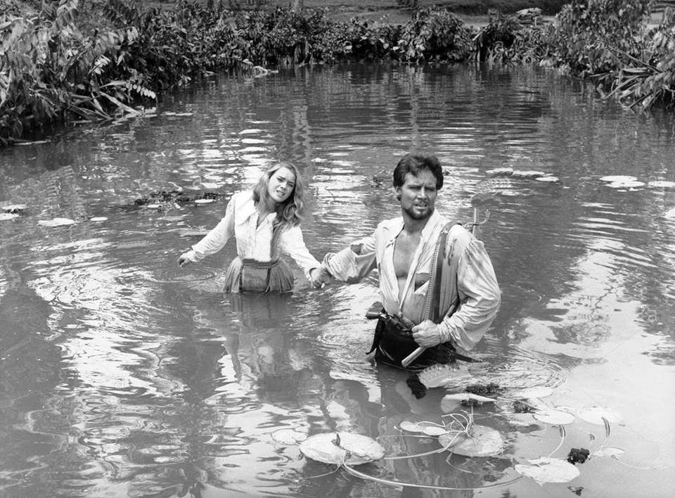 Steve Reeves with Geneviève Grad in Sandokan, la tigre di Mompracem, 1963