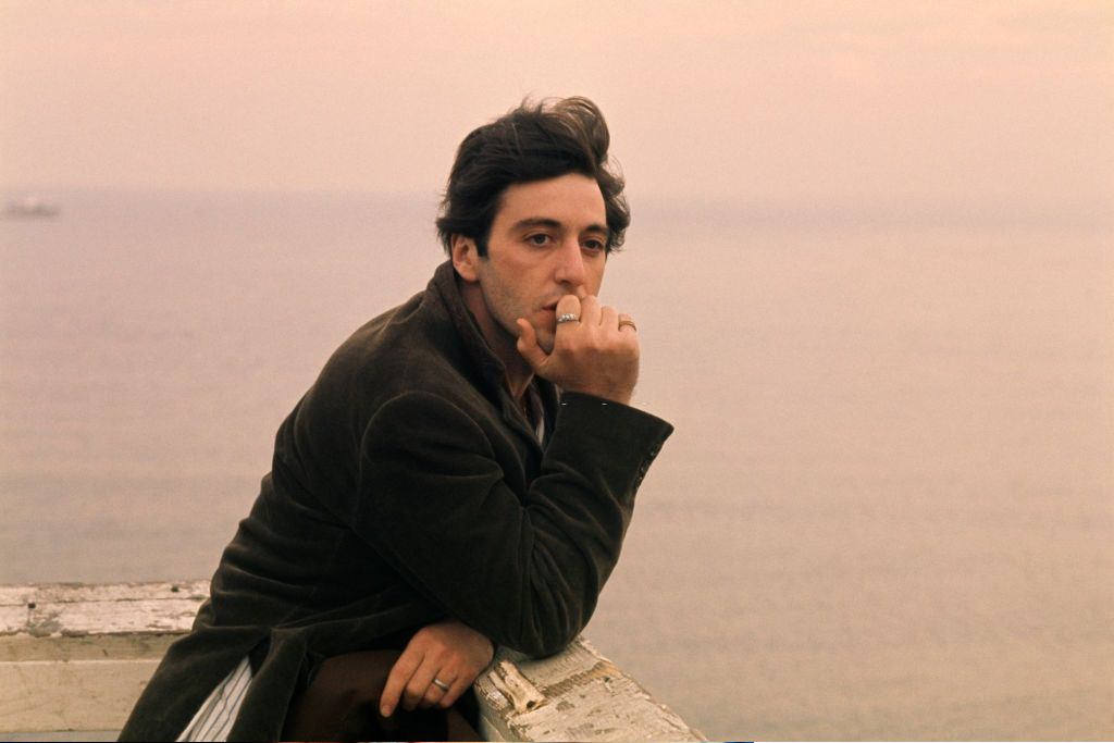 Actor Al Pacino on a beach