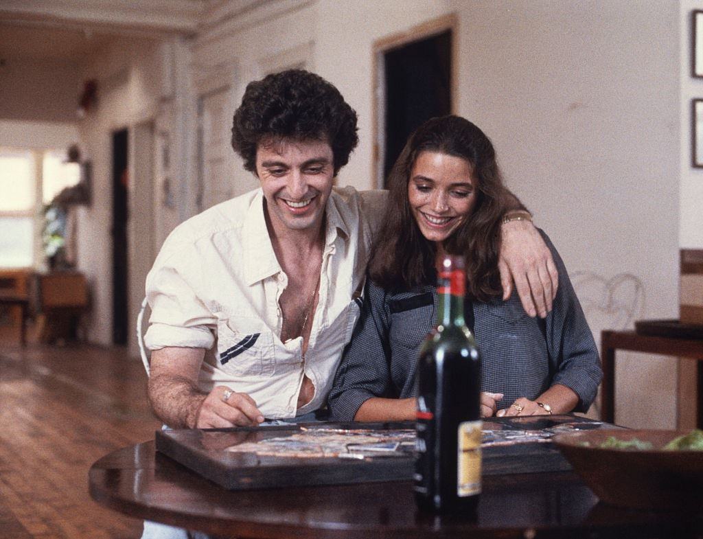 Karen Allena and Al Pacino smiling in the film Cruising, New York, 1980