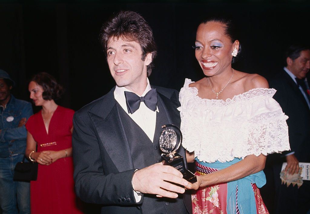 Al Pacino with Tony for play Basic Training of Pavlo Hummel with singer Diana Ross.