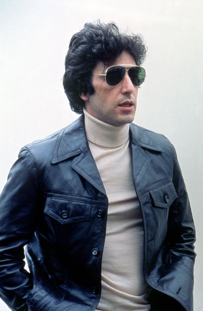 Al Pacino on the set of Bobby Deerfield, directed by Sydney Pollack