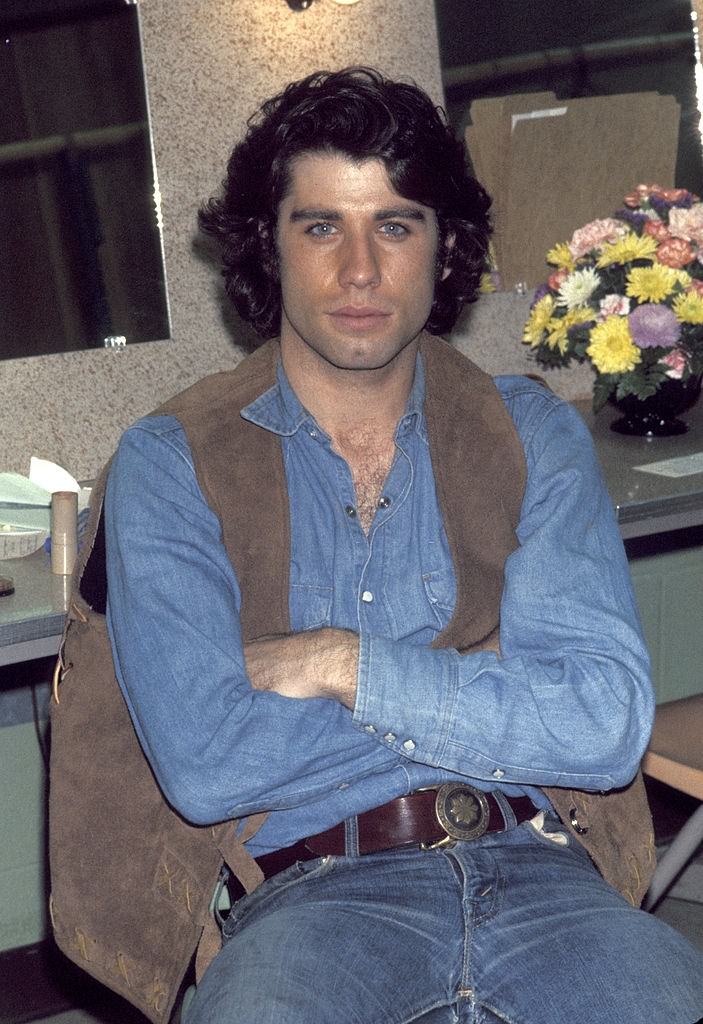 John Travolta Backstage After Opening in "Bus Stop"