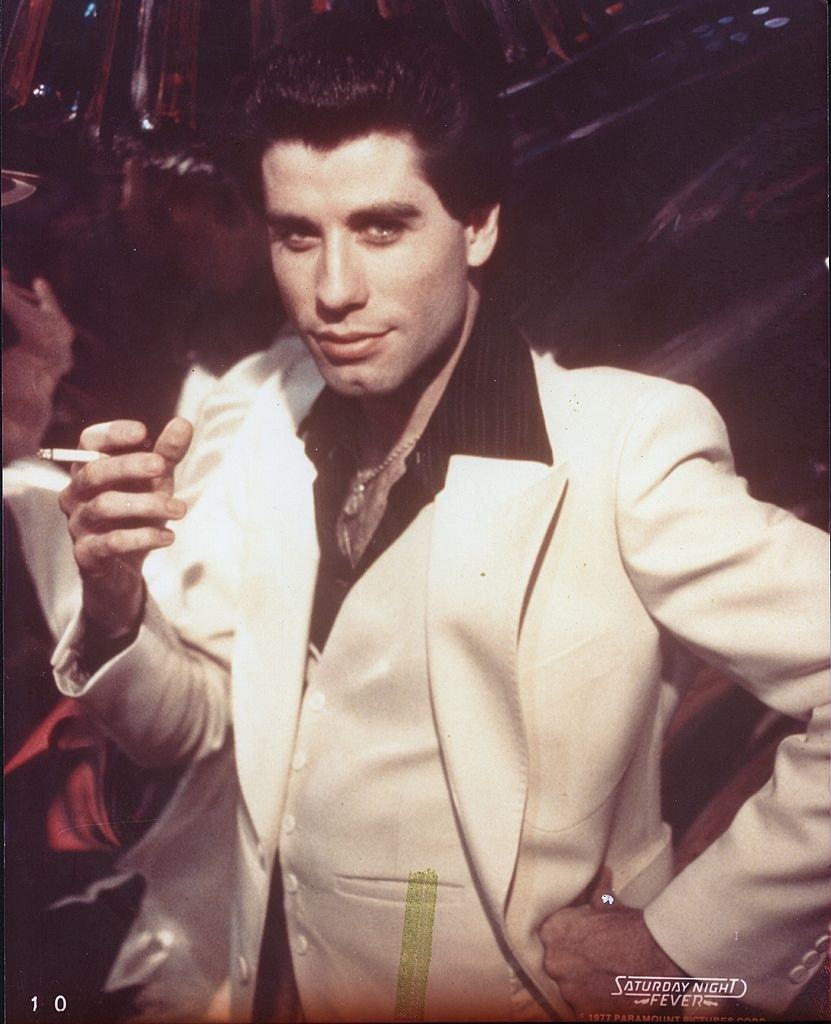John Travolta in the film 'Saturday Night Fever', 1977