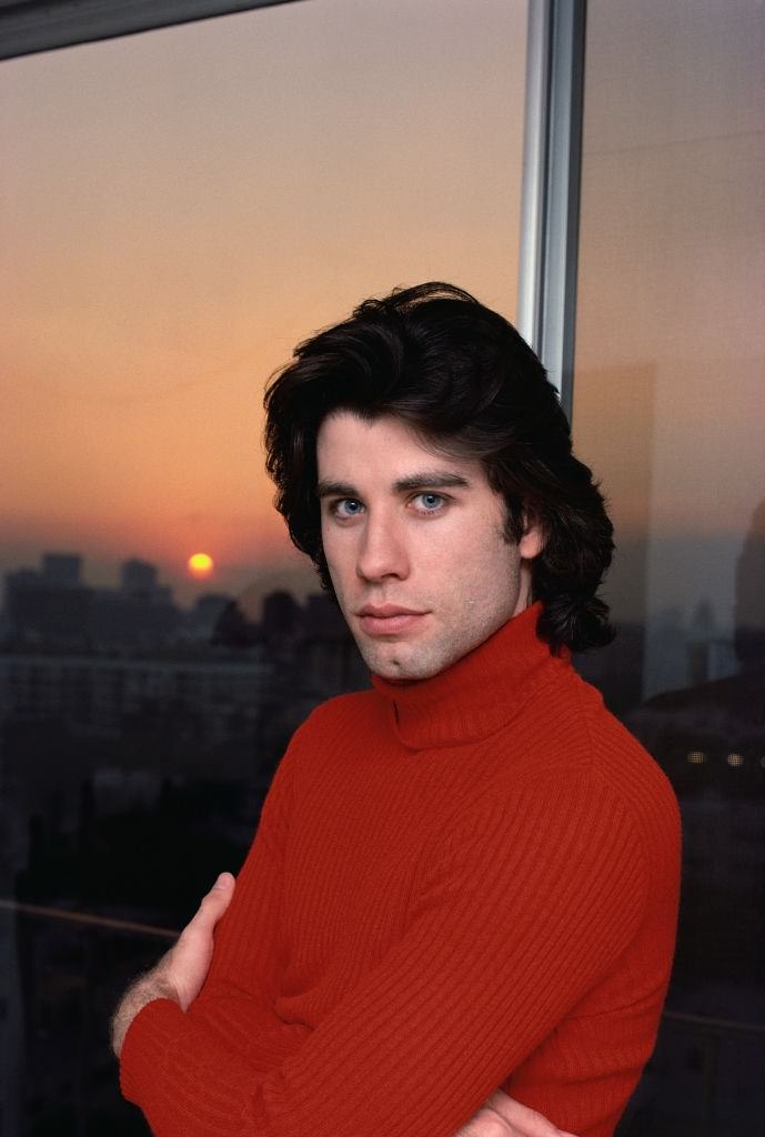 John Travolta in front of a window, 1973