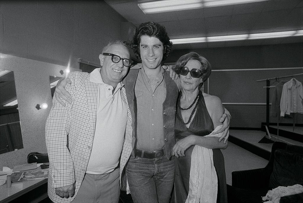 John Travolta with his father and mother, Salvatore and Helen Travolta, 1976