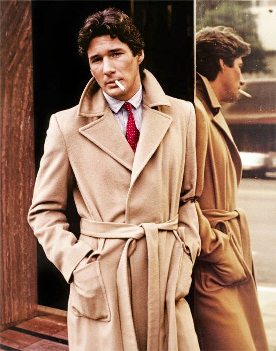 Richard Gere Wearing Armani Coat in the movie 'American Gigalo', 1980