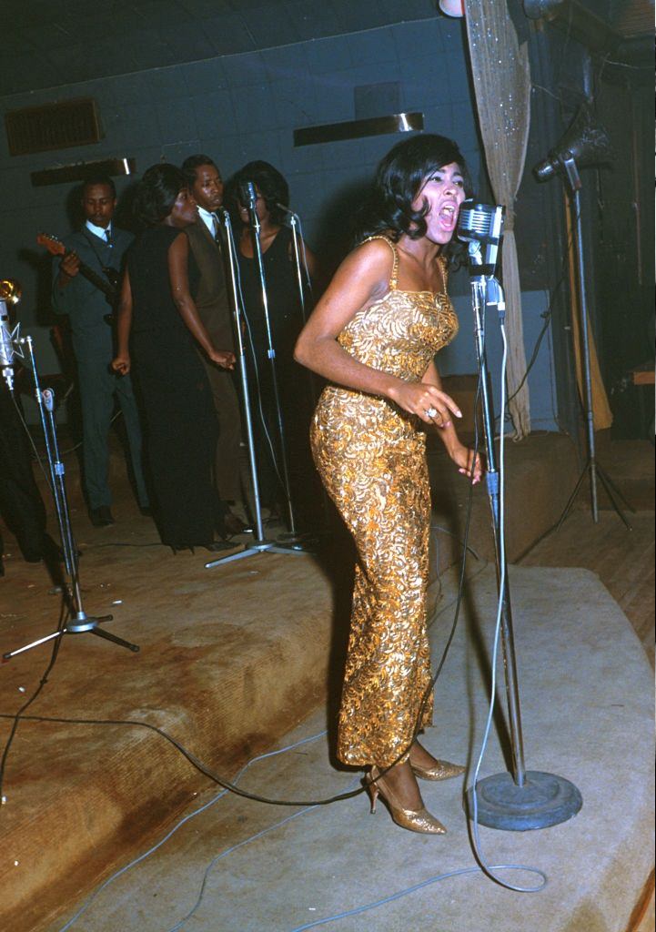 Tina Turner performing onstage in 1964 in Dallas Fort Worth, Texas.