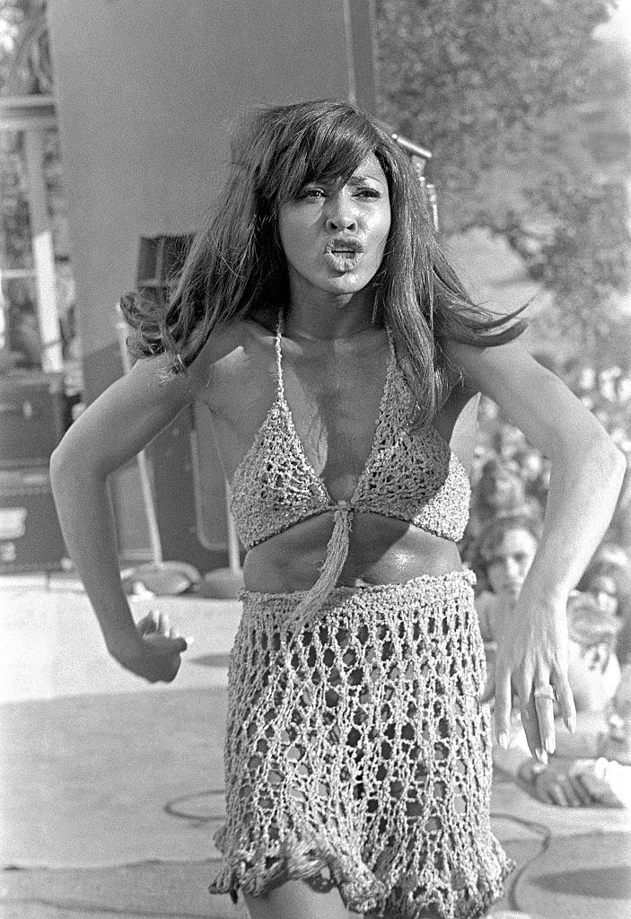 Tina Turner performing during The Gold Rush Festival on October 4, 1969 at Lake Amardor, California.