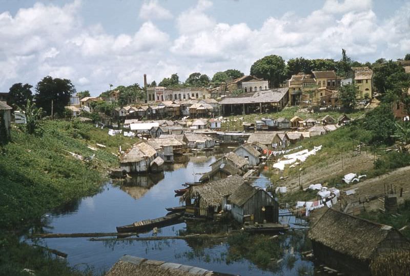 Houseboat area, Manaus, Brazil