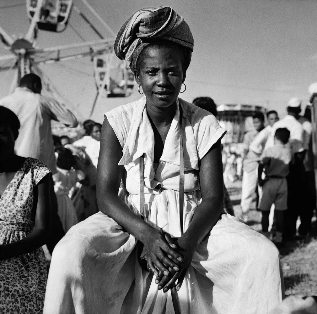 A street vendor at a religious procession, Salvador, 1956