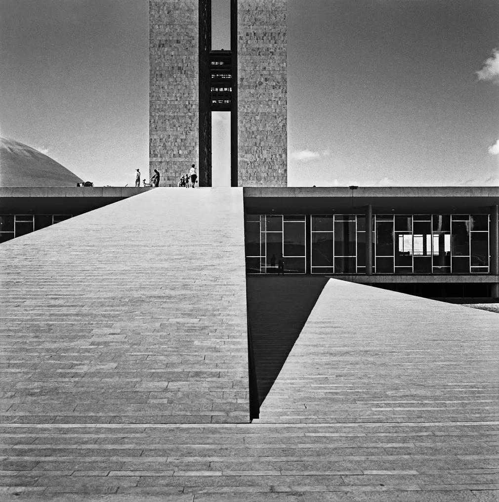 The completed National Congress Palace, Brazil, 1960