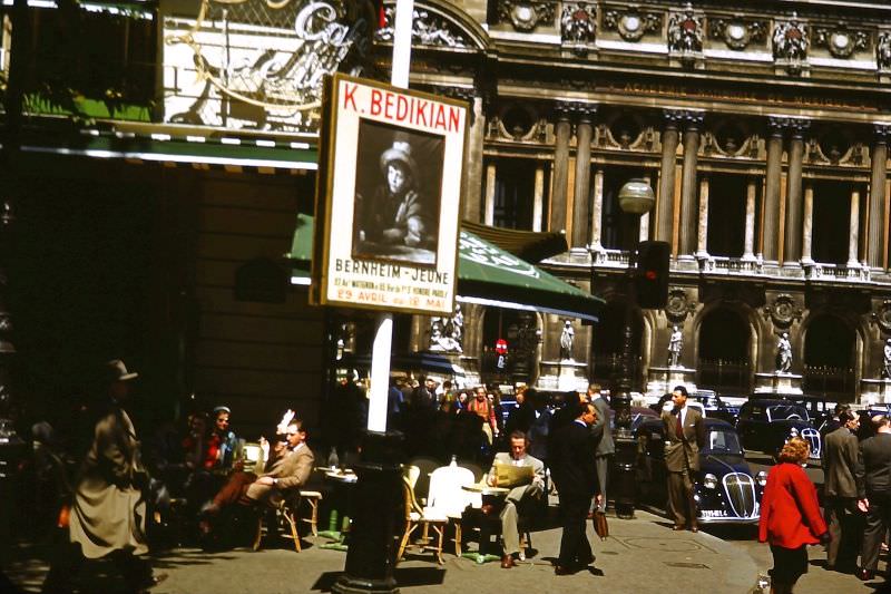 Café de la Paix and l’Opéra, , May 12, 1950