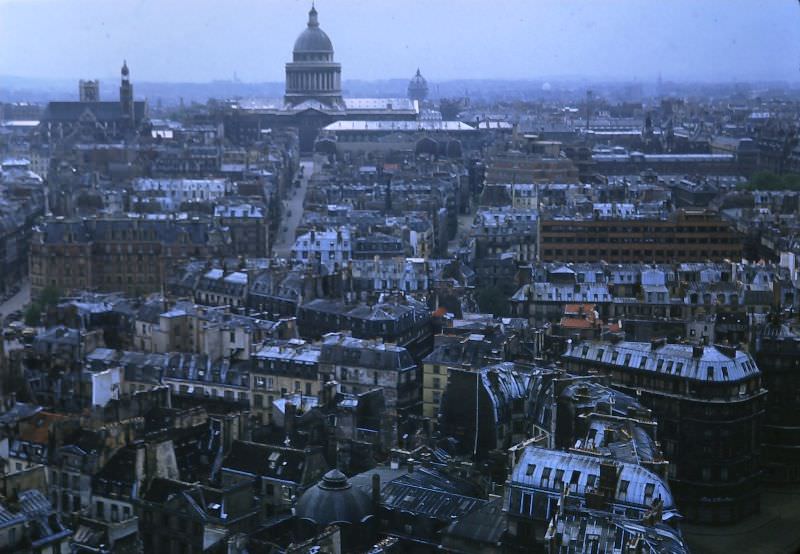 Pantheon from Tower of Notre-Dame, May 27, 1950