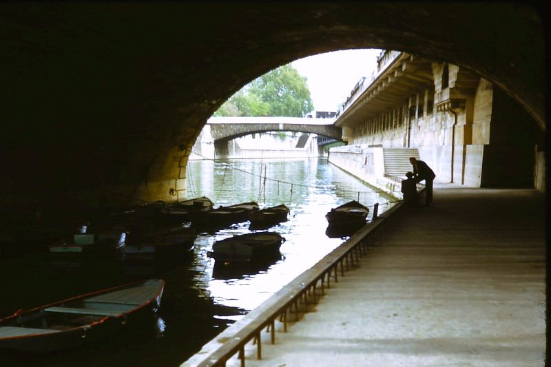 View of Seine from under Pont St Michel, May 20, 1950