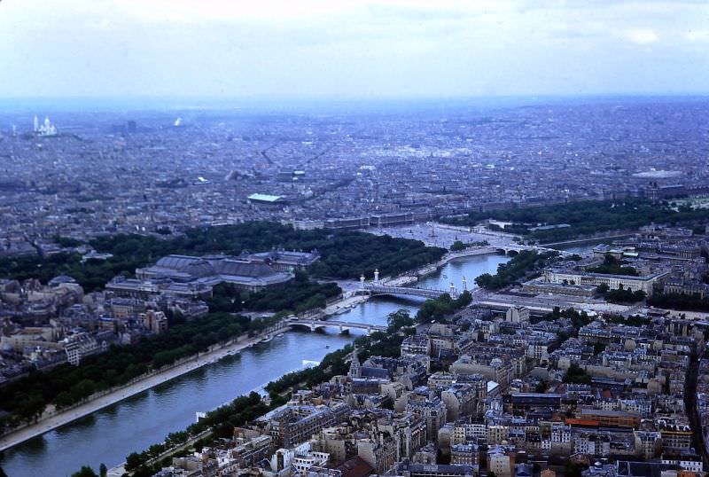 View towards Place de la Concorde from the Eiffel Tower, May 29, 1950