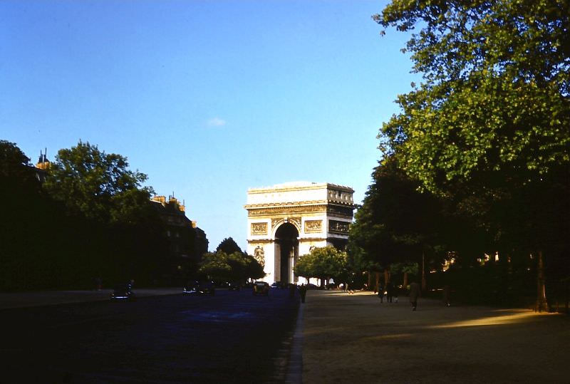 Arc de Triomphe, from Ave. Foch, May 28, 1950