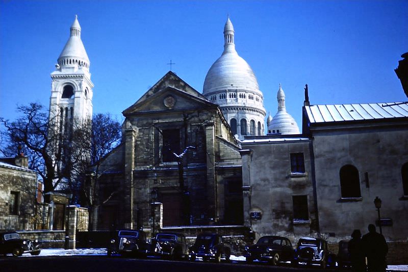 Dome of Sacré-Coeur from Place du Tertre, Feb. 3, 1954