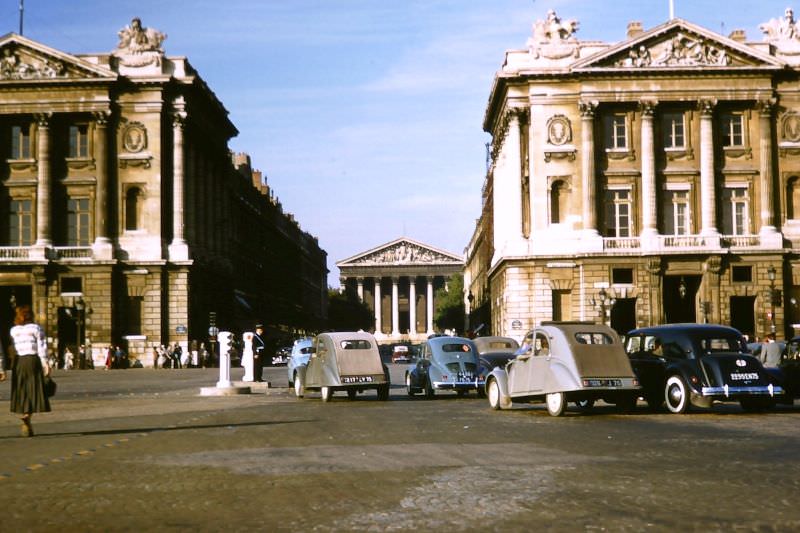 La Madeleine, from Place de la Concorde, Sept. 15, 1956