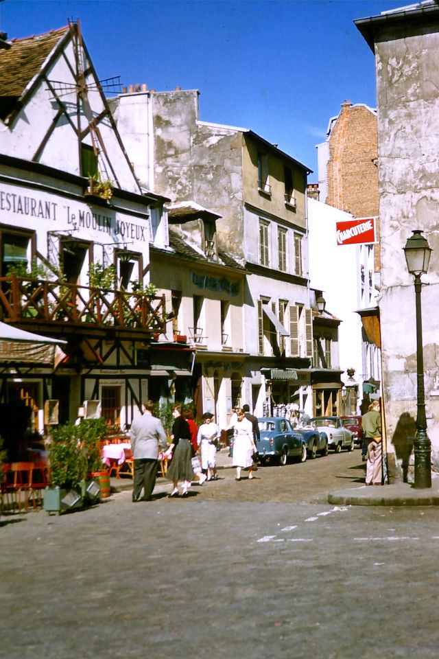 Restaurant Le Moulin Joyeux at 5 Rue du Mont Cenis, Sept. 15, 1956