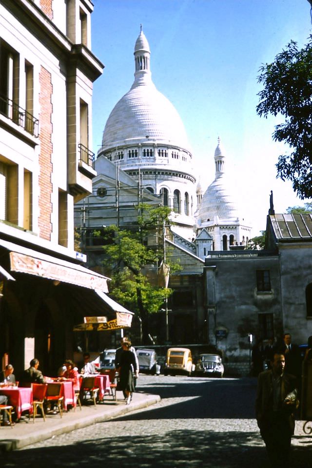 Sacre Coeur from Place du Tertre, Sept. 15, 1956
