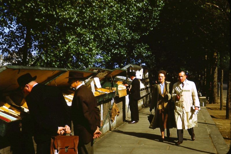 Book stalls on Left Bank, May 20, 1950