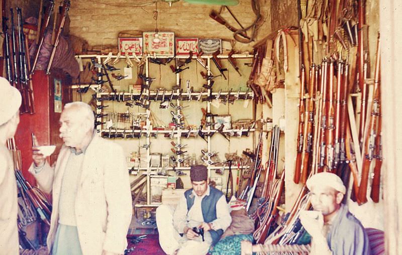 Gun shop in Kohat, 1960s