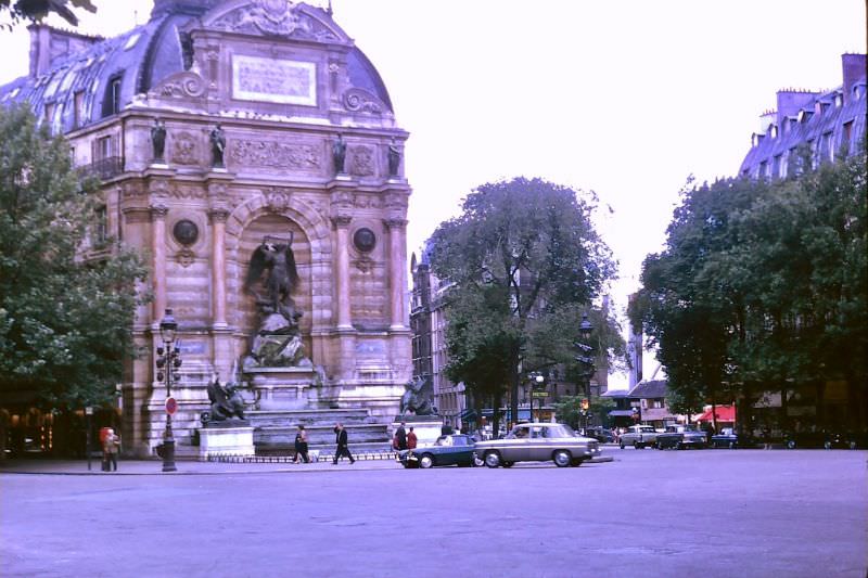 Place Saint-Michel, Paris, 1966