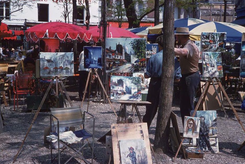 Place du Theatre Montmartre (below Sacre Coeur), Paris, 1960