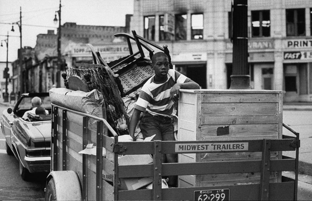 Family moving after Detroit race riots, 1967