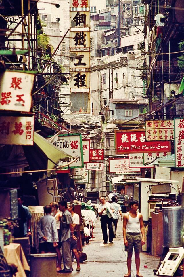 Congested buildings in Hollywood Road area