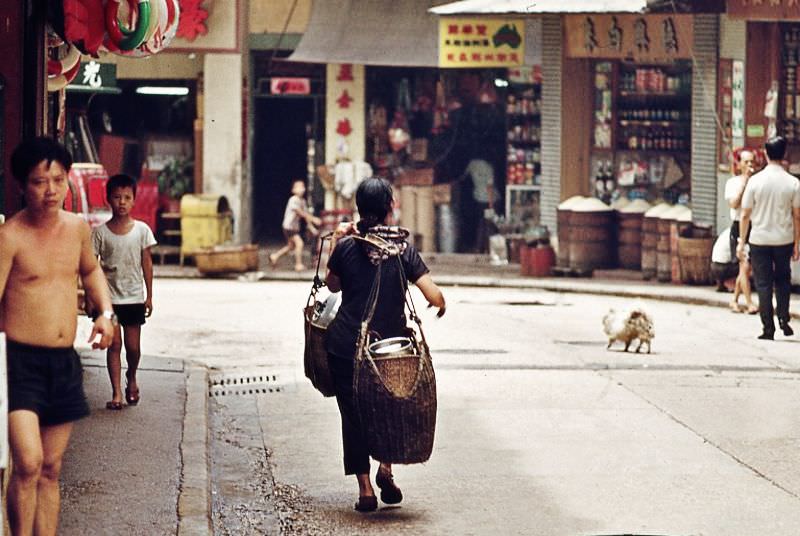 Hollywood Road area, Hong Kong, 1970s
