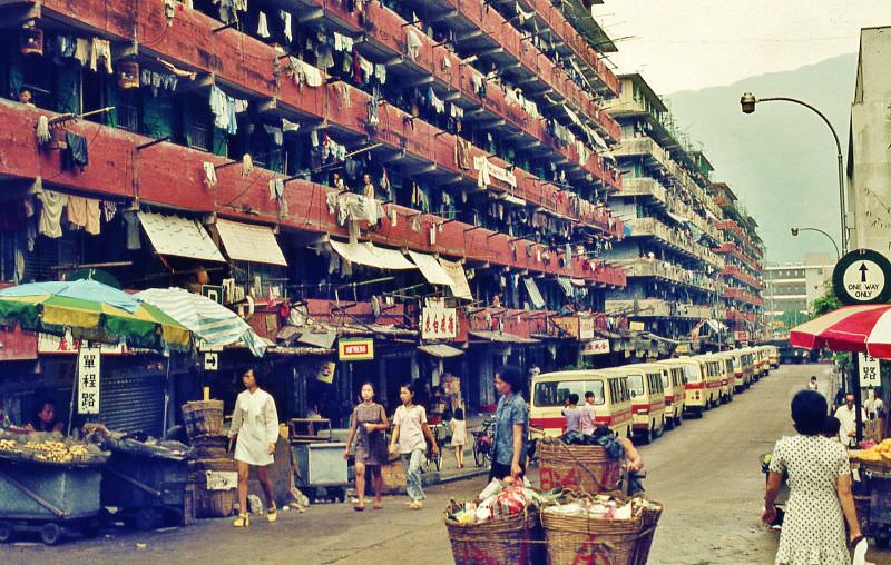 Wong Tai Sin resettlement flats, Hong Kong, 1970s