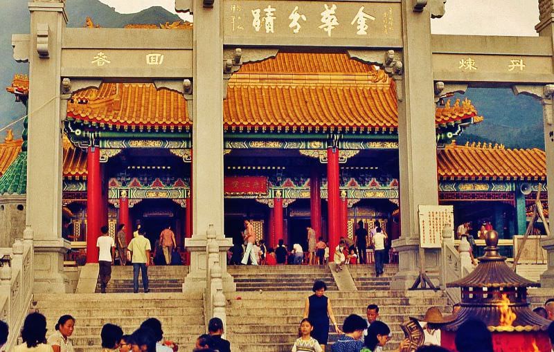 Wong Tai Sin Temple entrance, Hong Kong, 1970s