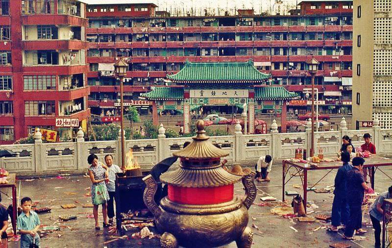 Wong Tai Sin Temple entrance, Hong Kong, 1970s