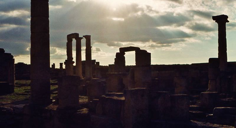 The Graeco Roman ruins of Cyrene In Eastern Libya, Cyrene, 1970s