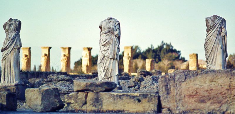 The ruins of Cyrene in Eastern Libya, some 70 miles east of Benghazi, Cyrene, 1970s