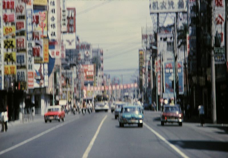 Taichung street scenes, Taiwan, 1970s