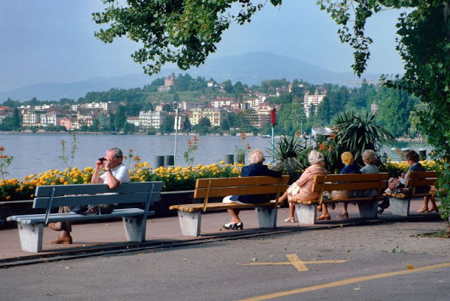 By the lake, Switzerland, 1980s